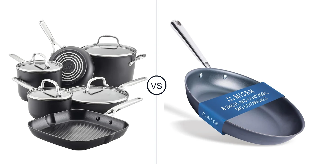 Comparison of KitchenAid 10 Piece and Misen Carbon Nonstick™ Skillet - Nitrided Carbon