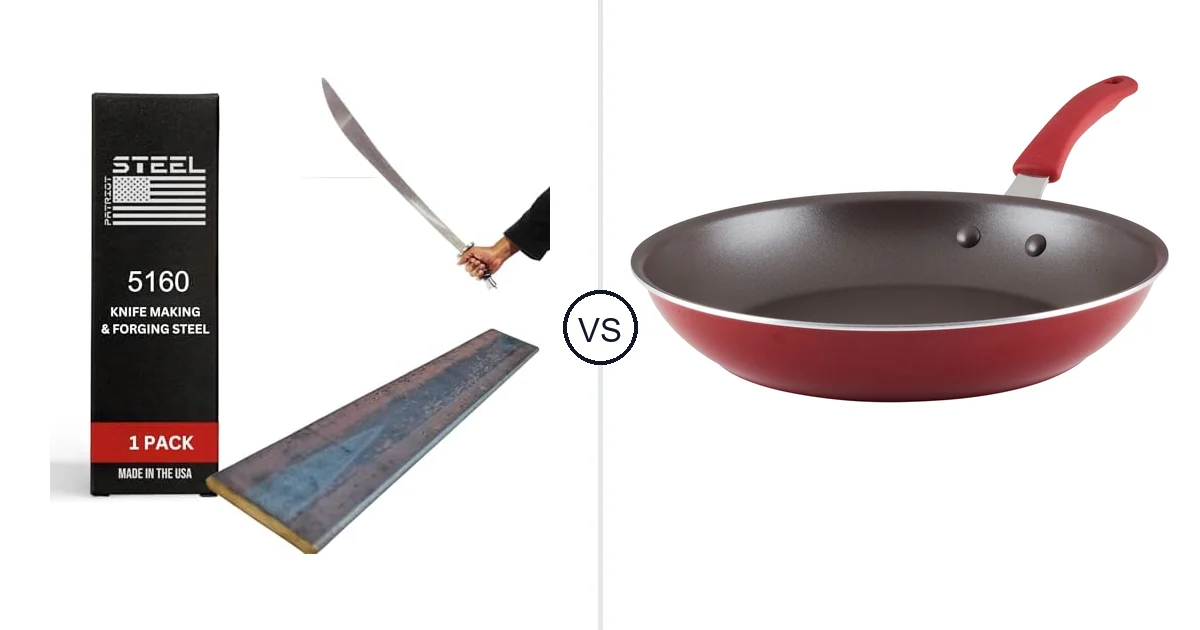 Comparison of Patriot Steel 5160 and Rachael Ray Cook + Create Nonstick Frying Pan/Skillet