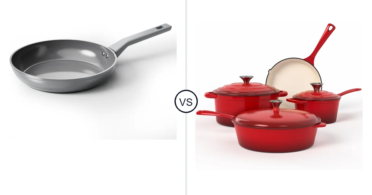 Sanho 10 Inch Frying Pan vs Kitchen Academy 7 Pcs – Red: Oven