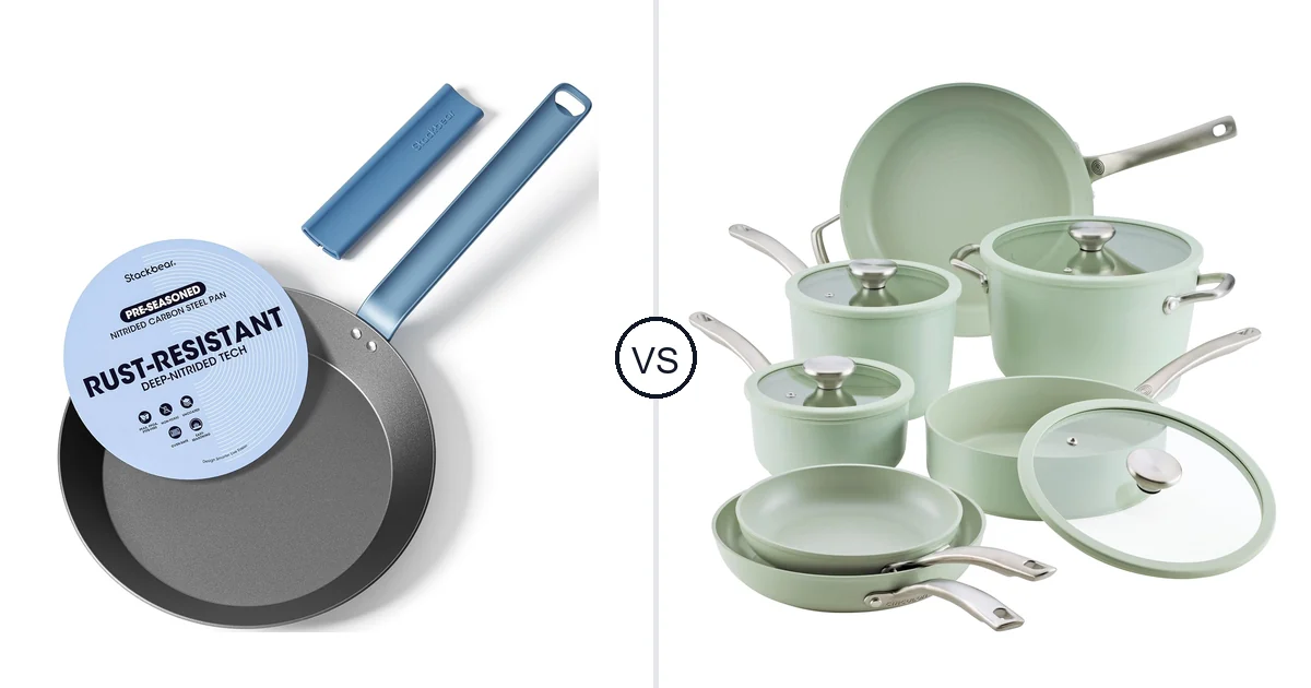 Stackbear Carbon Steel vs Circulon Cookware Set: Oven Performance