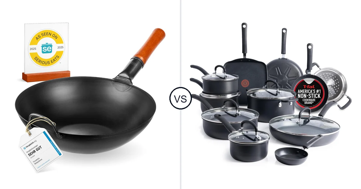 YOSUKATA 13.5 Carbon Steel vs T-Fal 17-Piece: Best Dishwasher for