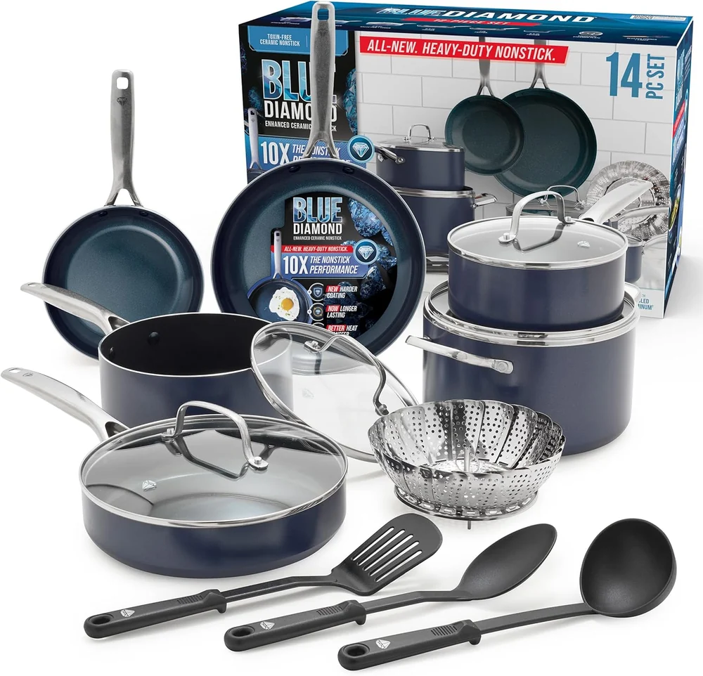 Blue Diamond 12 Piece Cookware Set