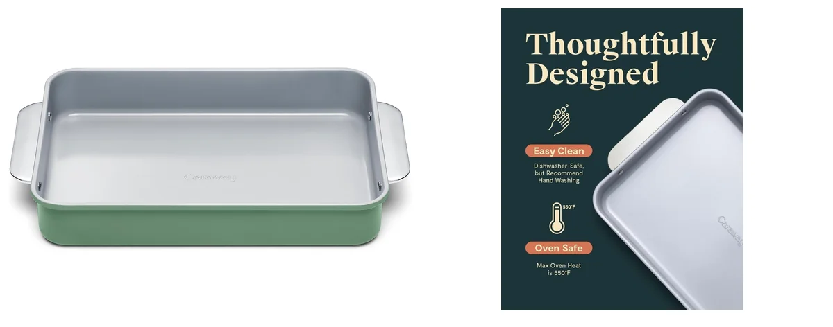 Caraway Non-Stick Ceramic 9”x13” Rectangle Pan - images