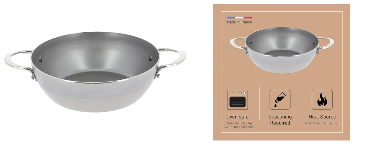 de Buyer MINERAL B Carbon Steel Country Fry images