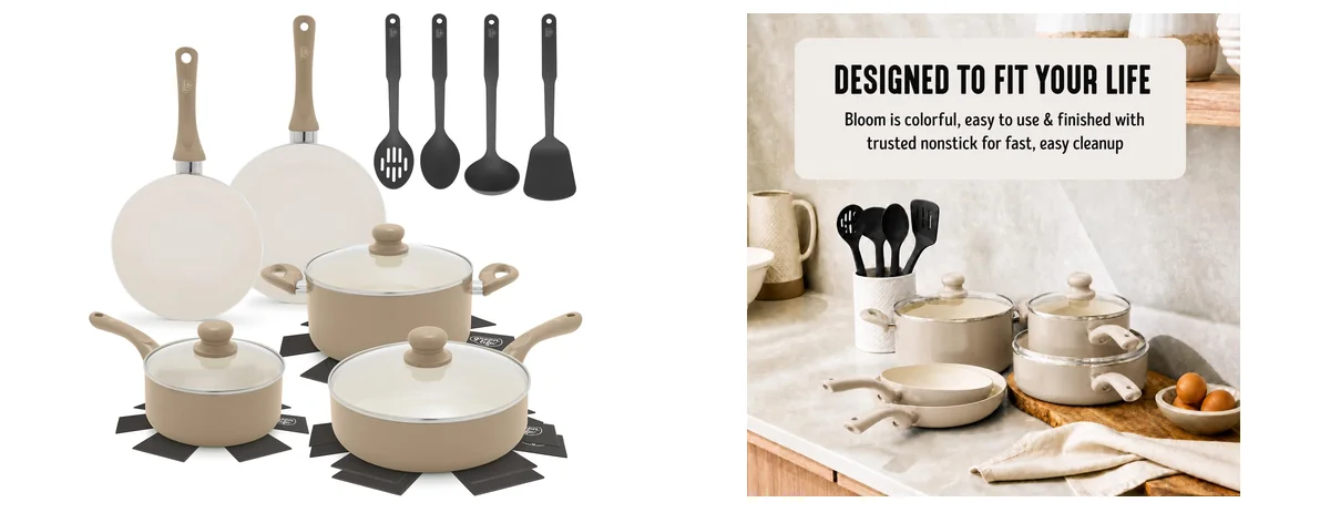 GreenLife 16 Piece Cookware Set images