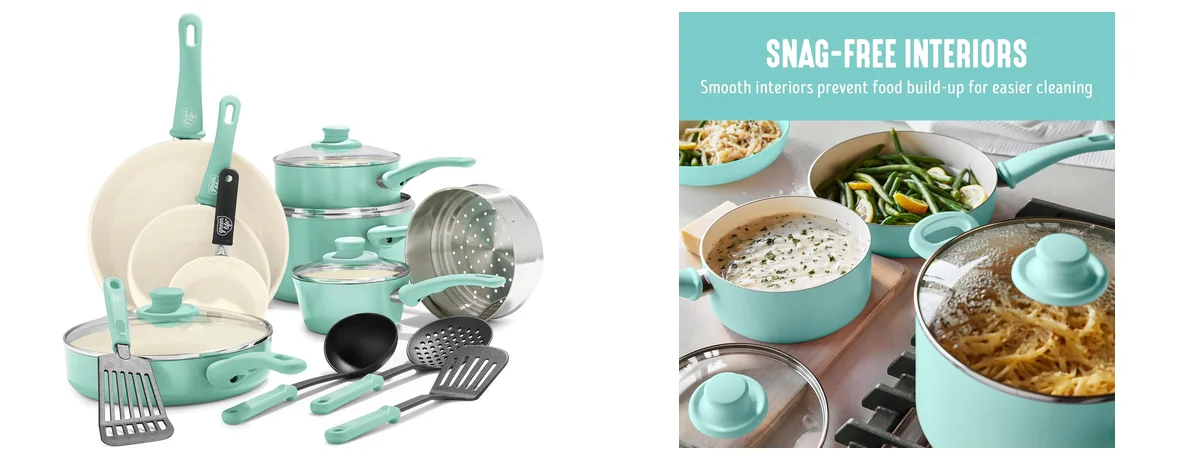 GreenLife 16 Piece Cookware Set images