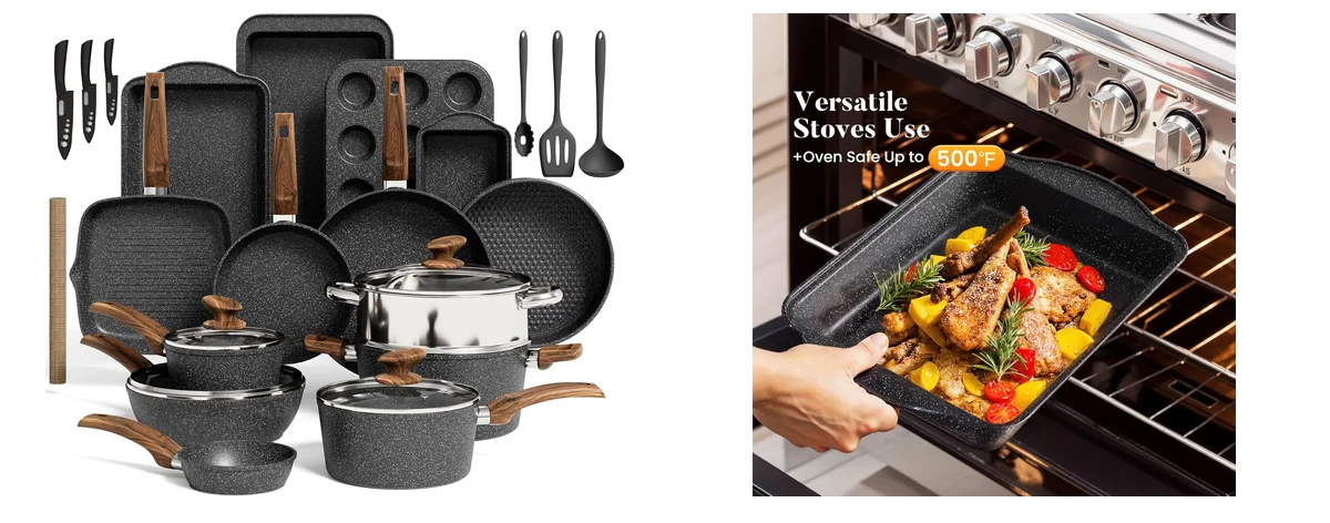 Kitchen Academy 30 PCS Cookware Set images