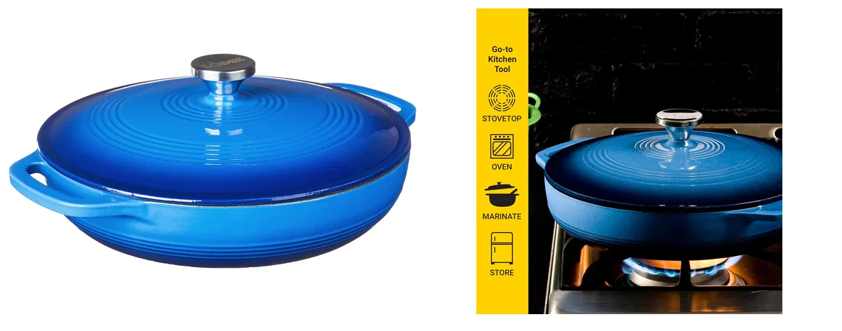 Lodge Essential Enamel Braiser 3.5 Quart - images