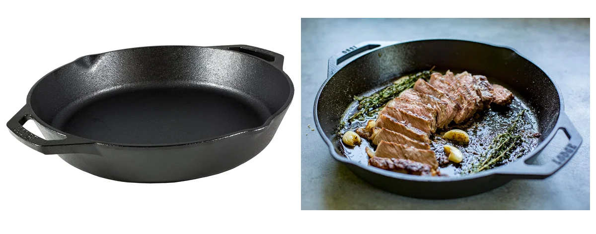 Lodge Seasoned Cast Iron Dual Handle Pan images