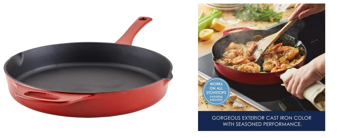 Rachael Ray NITRO Cast Iron Frying Pan/Skillet images