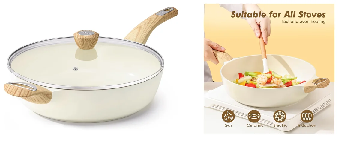 SENSARTE Ceramic Nonstick Frying Pan Skillet images