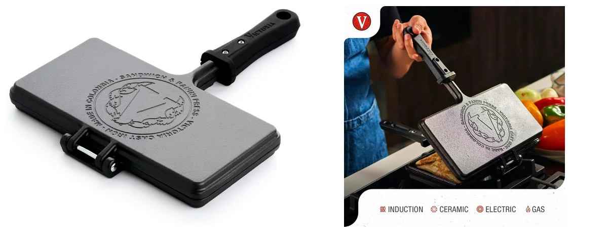 Victoria Cast Iron Panini Maker images