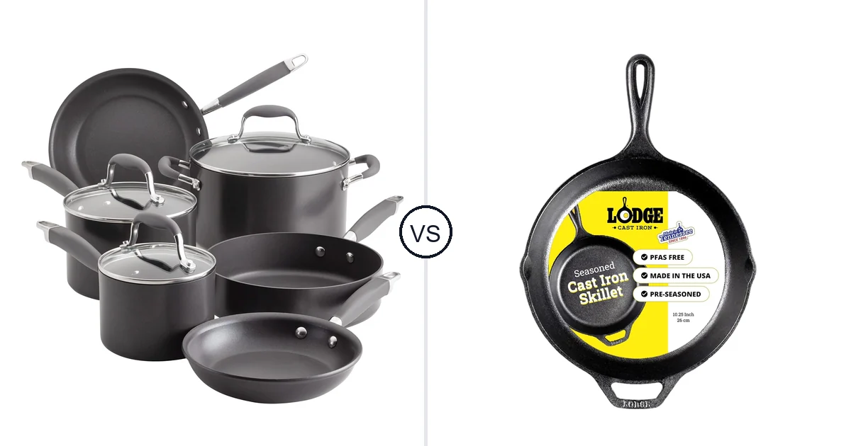 Anolon 9-Piece vs Lodge Seasoned Cast Iron: Best Oven for Your Needs