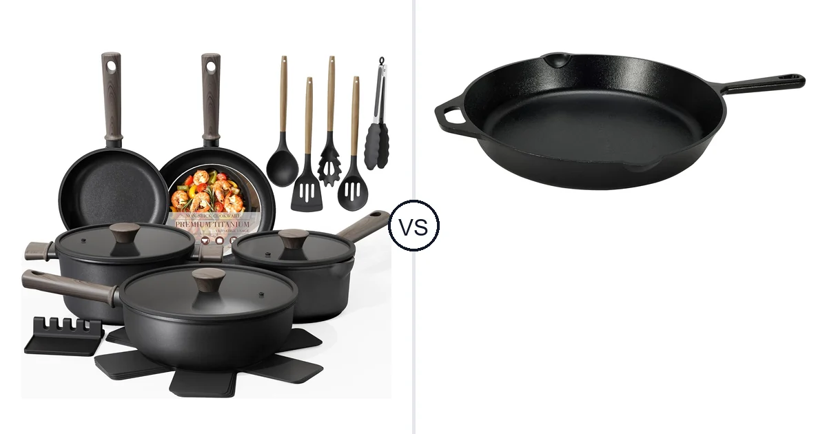 Astercook 19 Pcs Kitchen vs Amazon Basics Pre-Seasoned: Best Oven