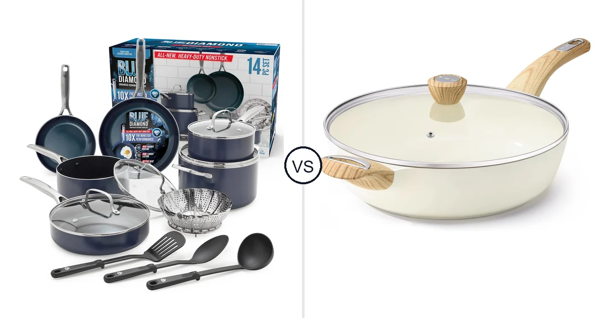 Blue Diamond 14 Piece vs SENSARTE Ceramic Nonstick: Best Oven for