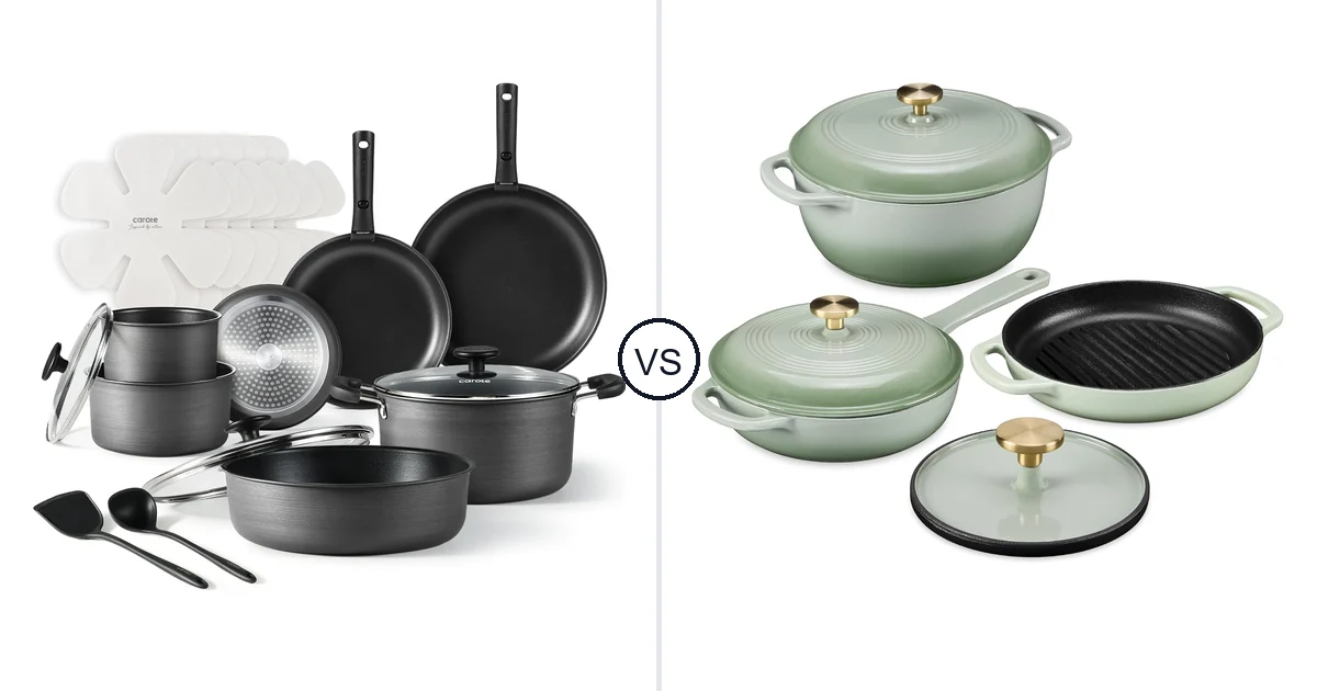 CAROTE 20 Piece vs Best Choice Products Set of 6: Oven Comparison