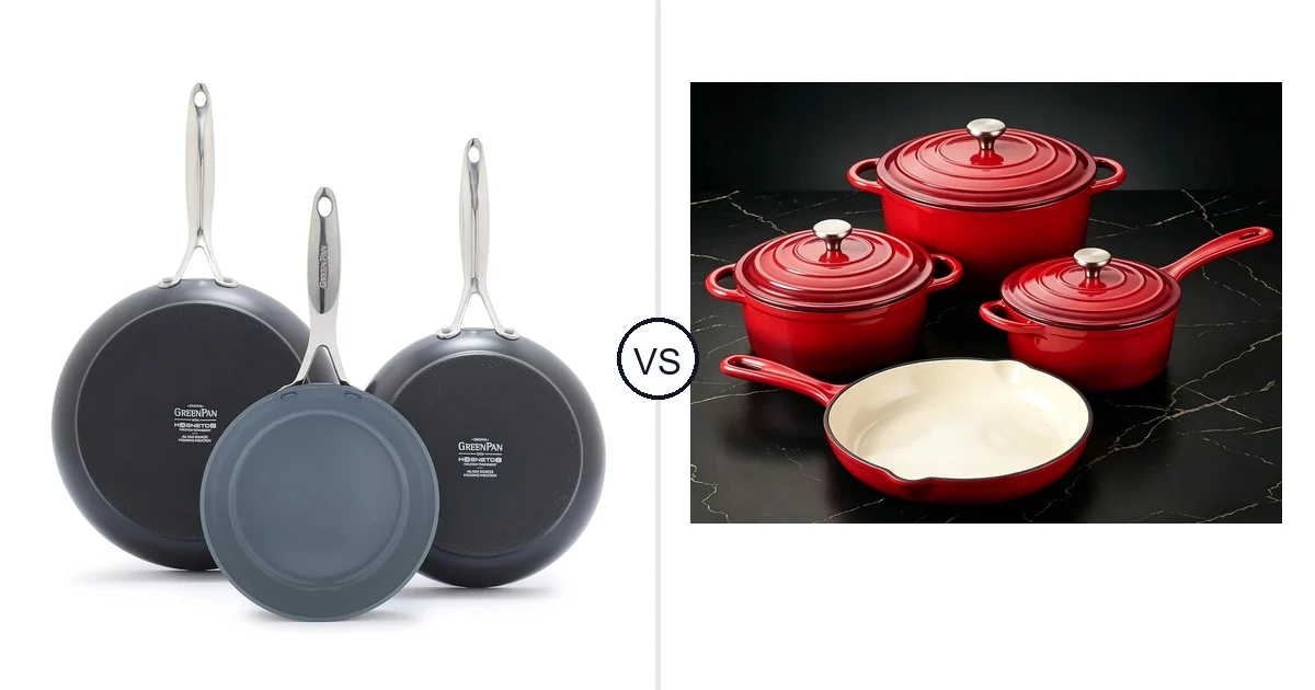 GreenPan Valencia Pro vs QuliMetal 7-Piece-Rouge: Oven Comparison