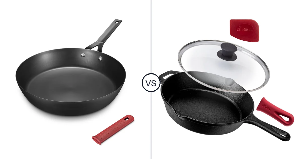 Yonida Carbon Steel Pan vs Cuisinel Cast Iron Skillet: Oven