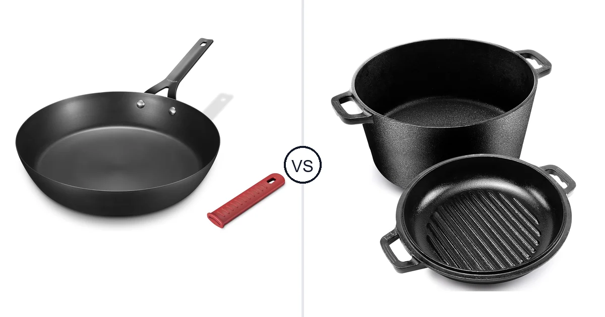 Yonida Carbon Steel Pan vs KICHLY Cast Iron Dutch Oven: Best Oven
