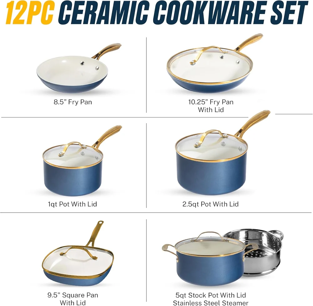 GOTHAM STEEL 12 Pc Set