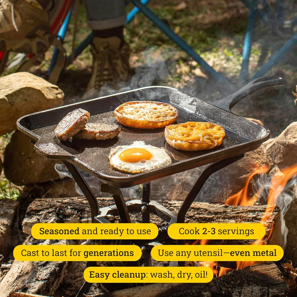 Lodge Seasoned Cast Iron Square Griddle -