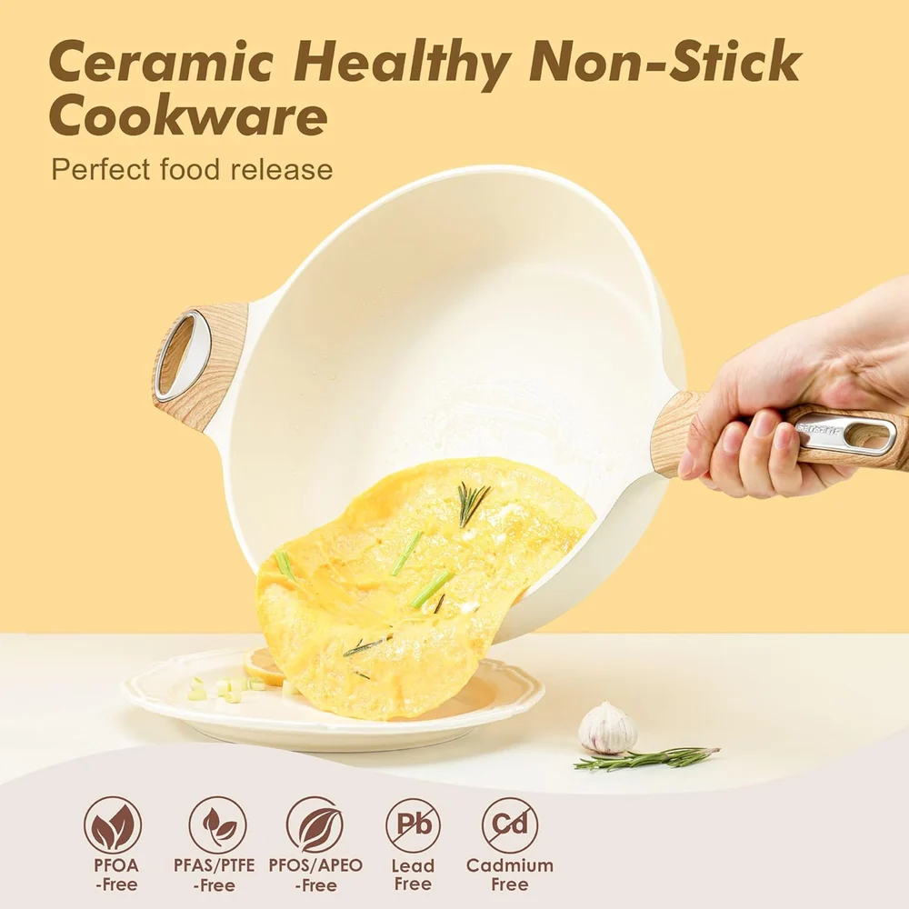 SENSARTE Ceramic Nonstick Frying Pan Skillet