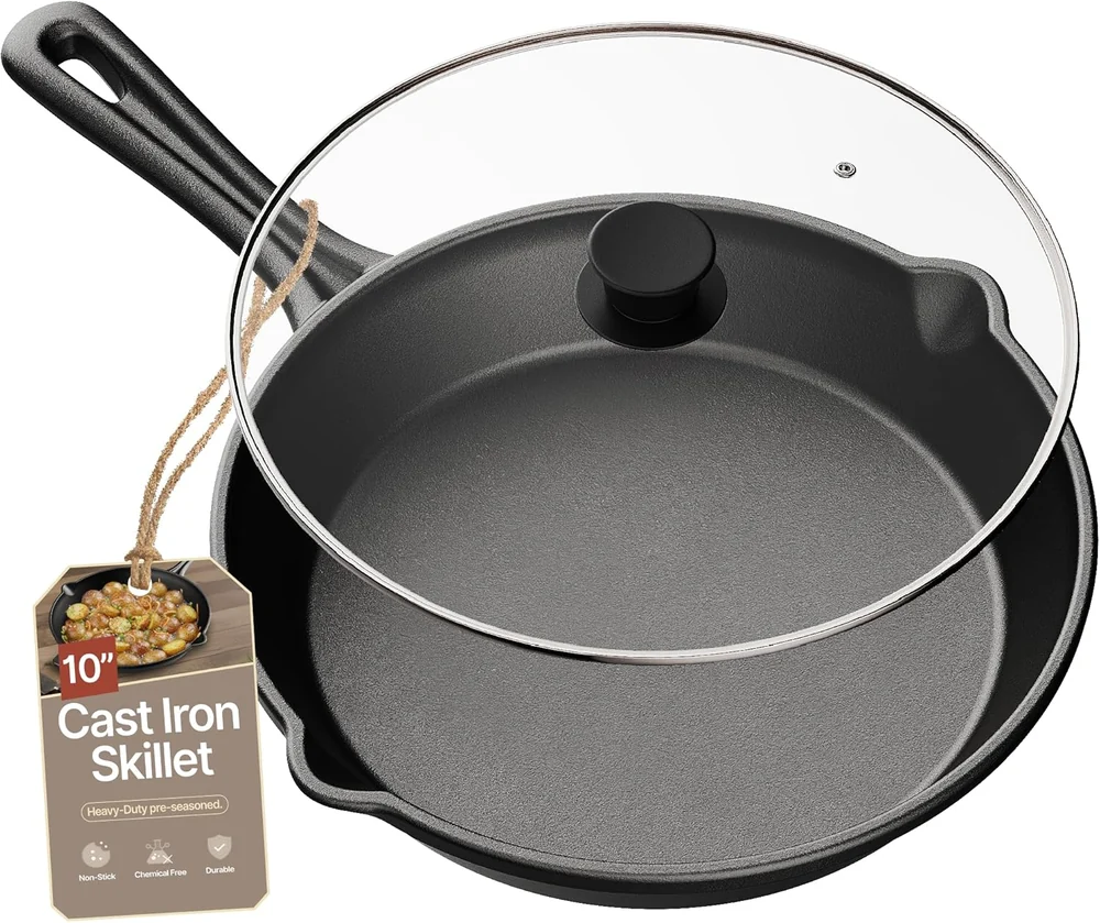 Amazon Basics Pre-Seasoned Cast Iron Skillet