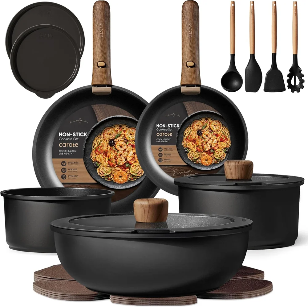 Astercook 19 Pcs Kitchen Cookware Sets