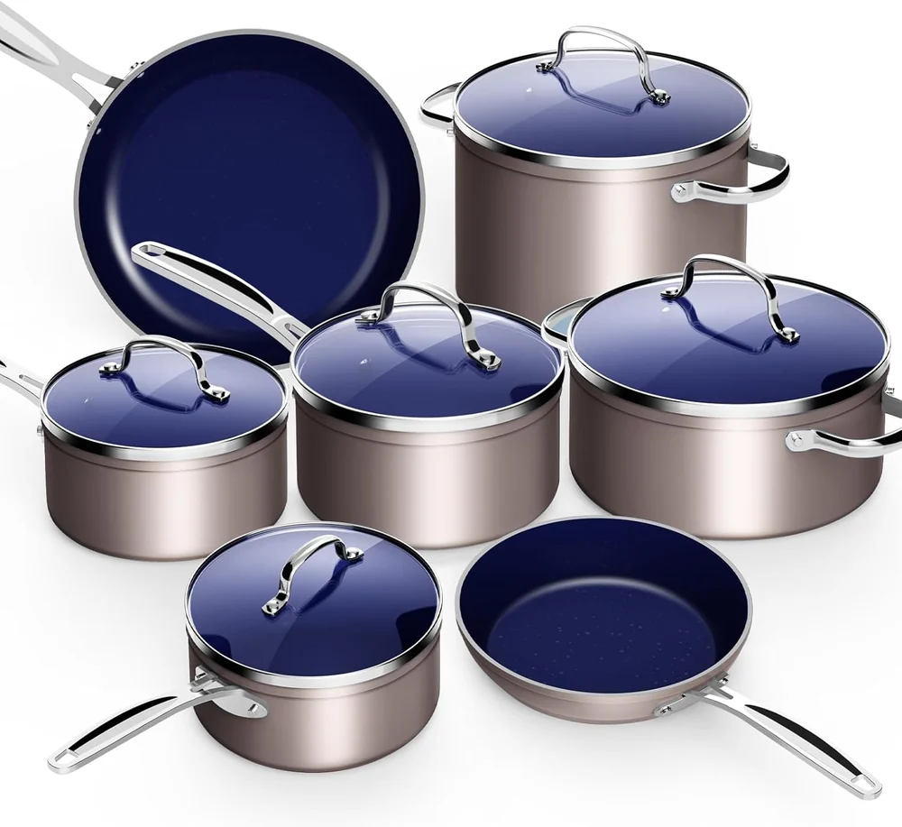 KitchenAid 9 Piece Cookware Set with Stainless Steel Handles
