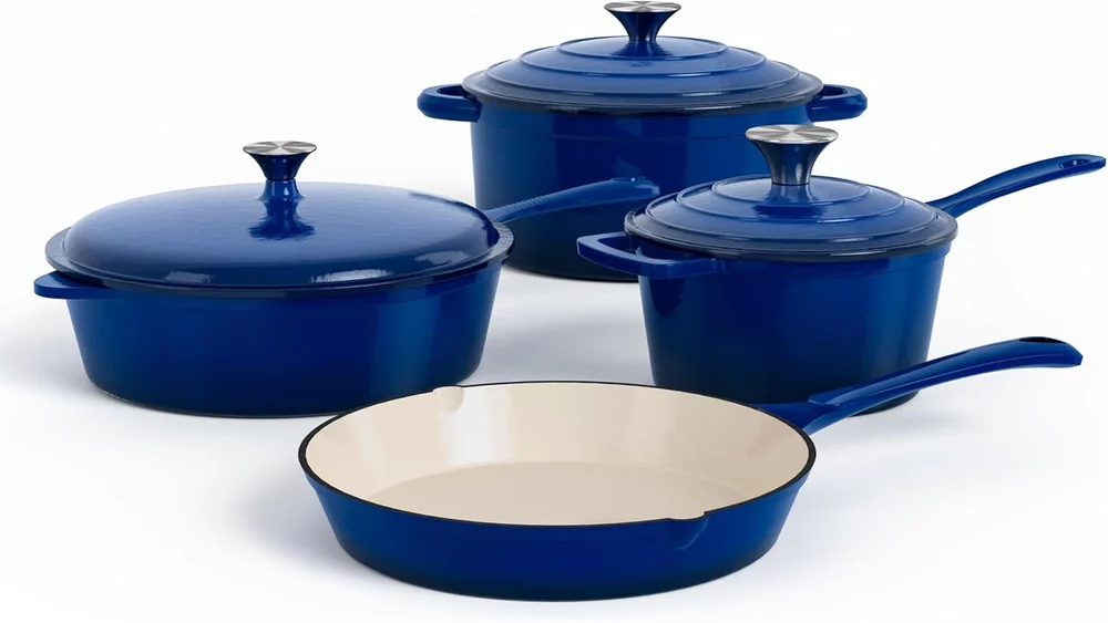 MAISON ARTS 7 Piece Enameled Cast Iron Cookware