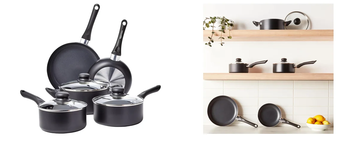 Amazon Basics 8 Piece Set, Pots & Pans images