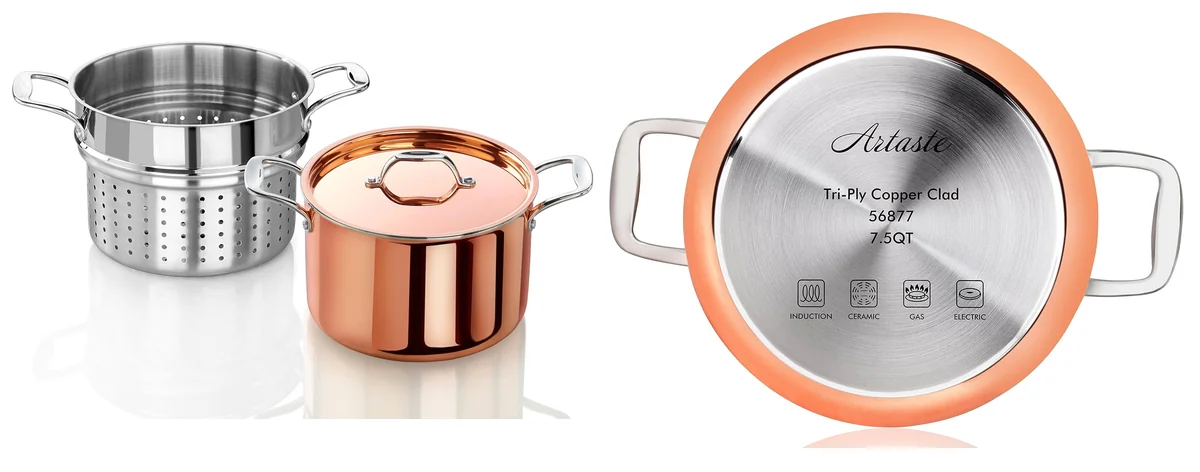 Artaste Rain Copper Clad Cookware (7.5 QT images