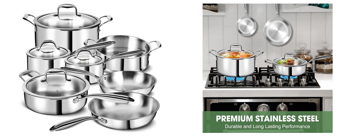 EWFEN 11 Pieces (Stainless Steel) images
