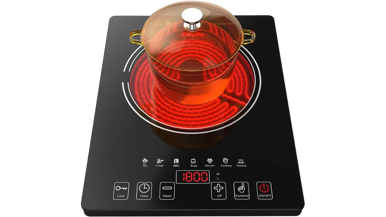 Electric Cooktop, Portable Electric Cooktop 1800W