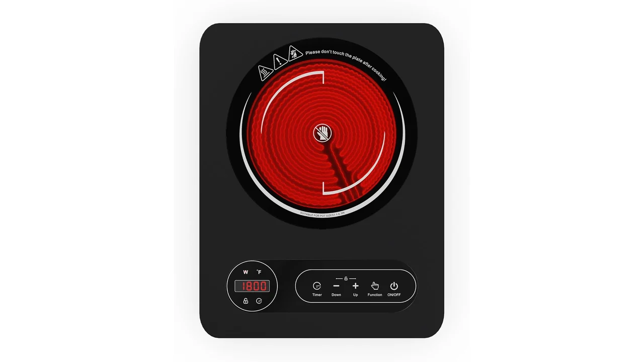 Single Burner Electric Cooktop 1800W – 110V Electric Stove