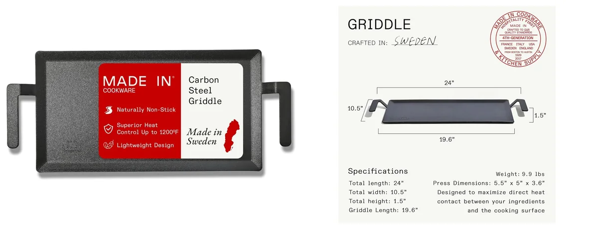 Made In Cookware - Carbon Steel Griddle - images