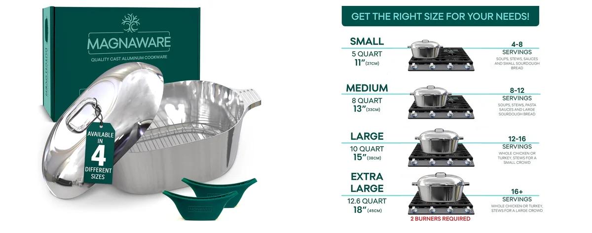 MAGNAWARE Cast Aluminum Oval Dutch Oven images