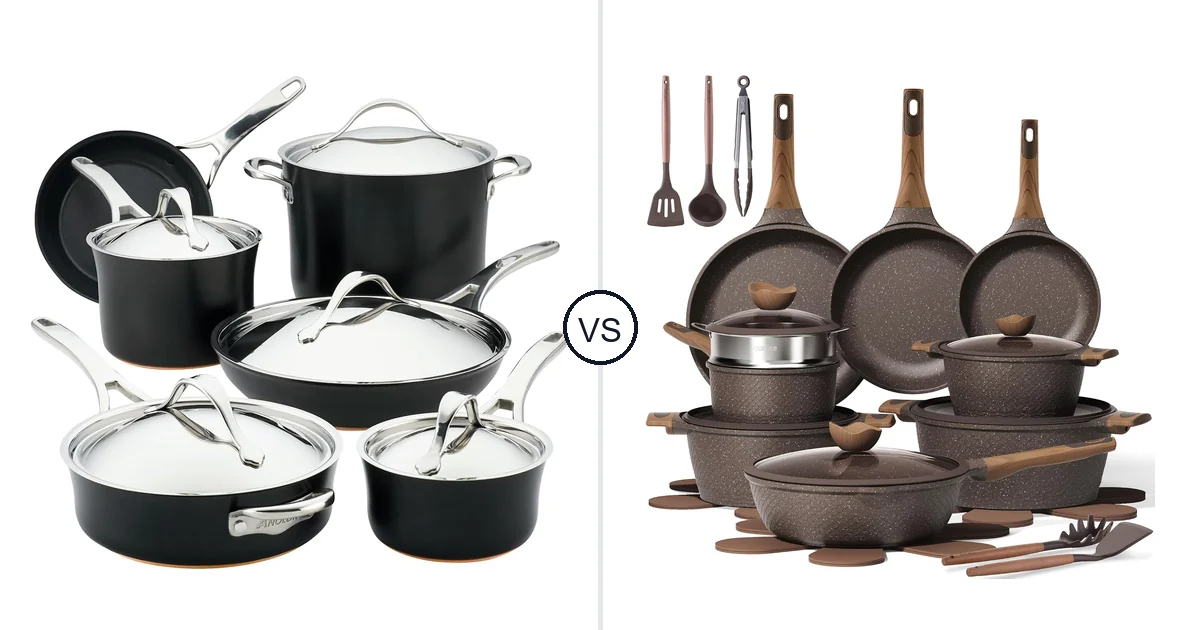 Anolon 83874 vs CAROTE 26 Piece: Best Cookware Set for Your Needs