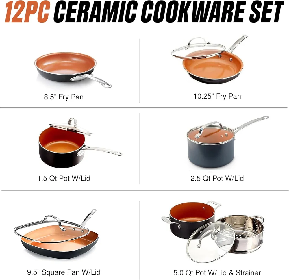 GOTHAM STEEL 12 Piece Set