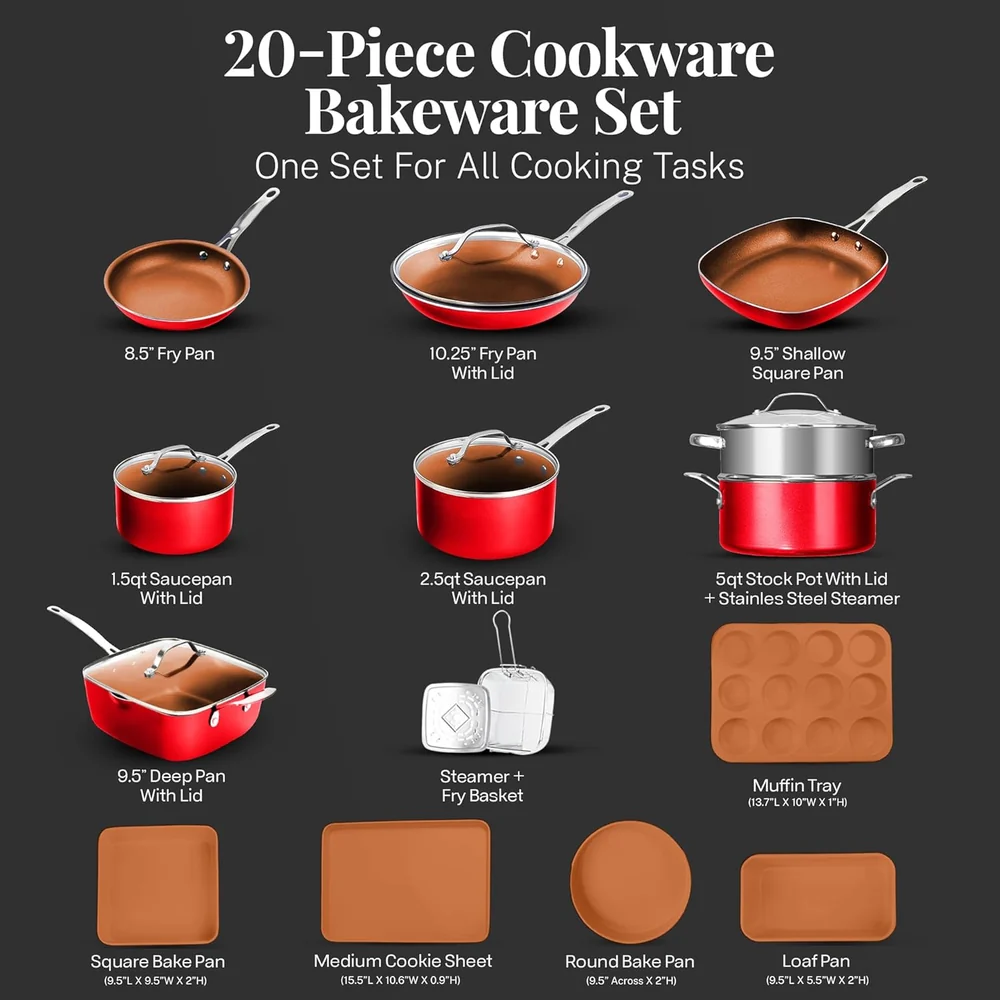 GOTHAM STEEL 20 Piece Set