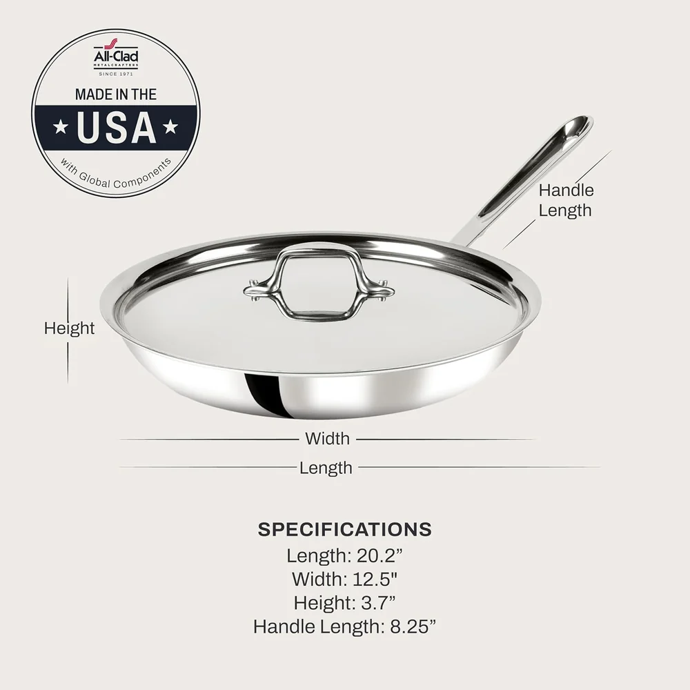 All-Clad D3® Stainless Steel 12 inch Frying