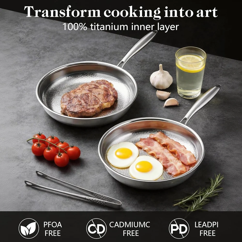 AVOWB.T.Q Titanium Pans for Cooking