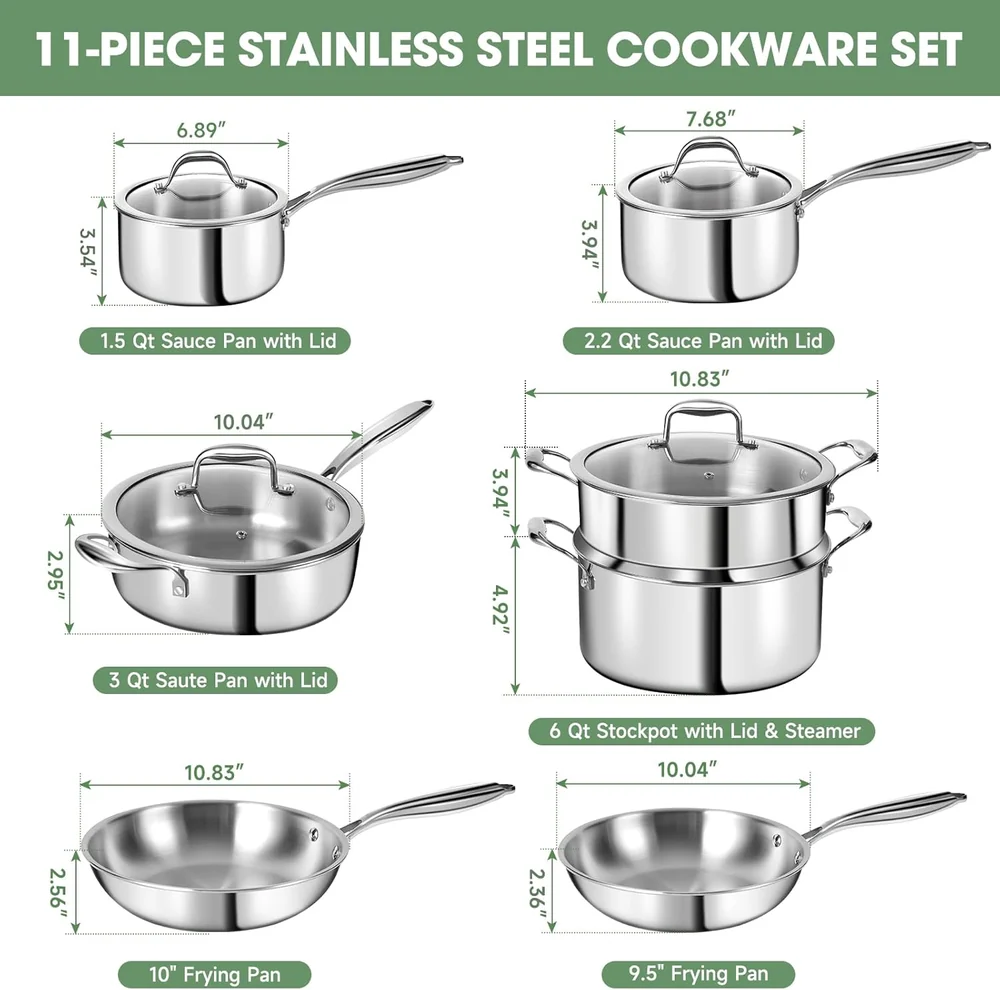 EWFEN 11 Pieces (Stainless Steel)