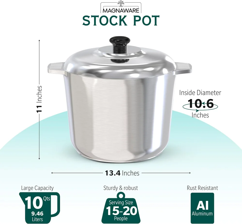 MAGNAWARE 10 Quart Cast Aluminum Stock Pot