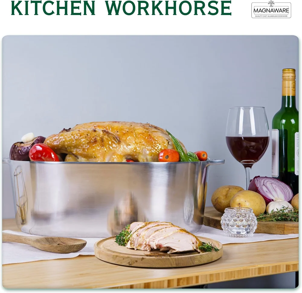 MAGNAWARE Cast Aluminum Oval Dutch Oven