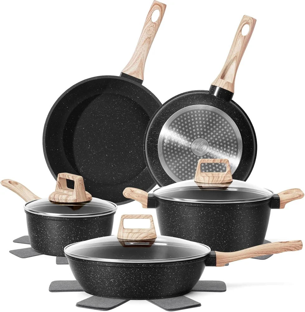 Amazon Basics 8 Piece Set, Pots & Pans