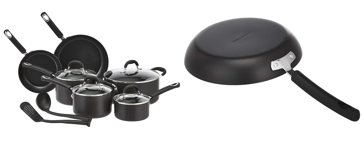 Amazon Basics 12 Piece Set, Pots, Pans & Utensils images
