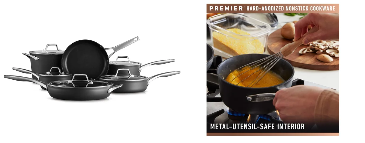 Calphalon Premier Hard-Anodized Nonstick Cookware 11-Piece Pots images