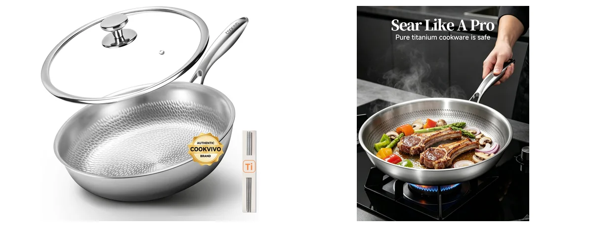 COOKVIVO Titanium Pans for Cooking images