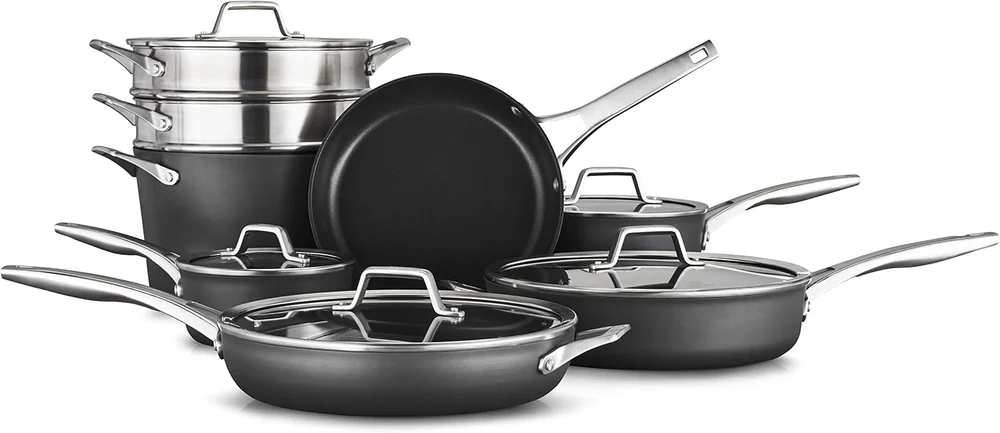 Calphalon Premier Hard-Anodized Nonstick Cookware 11-Piece Pots